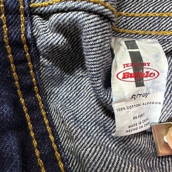 Jeans By Buffalo Girl’s Dark Wash Long Sleeve Button Up Denim Jacket Size 7 - Picture 3 of 5